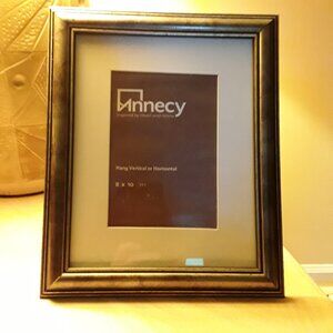 Annecy gray picture frame, vertical or horizontal, 8x10 or 5x7 pic